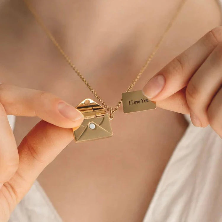 The Love Letter Necklace in Gold