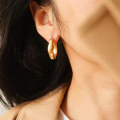 Oval Hoop Earring