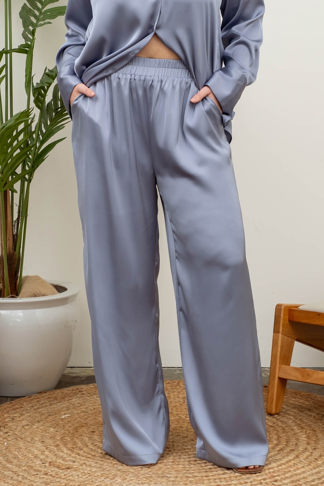 Satin Wide Leg Pants
