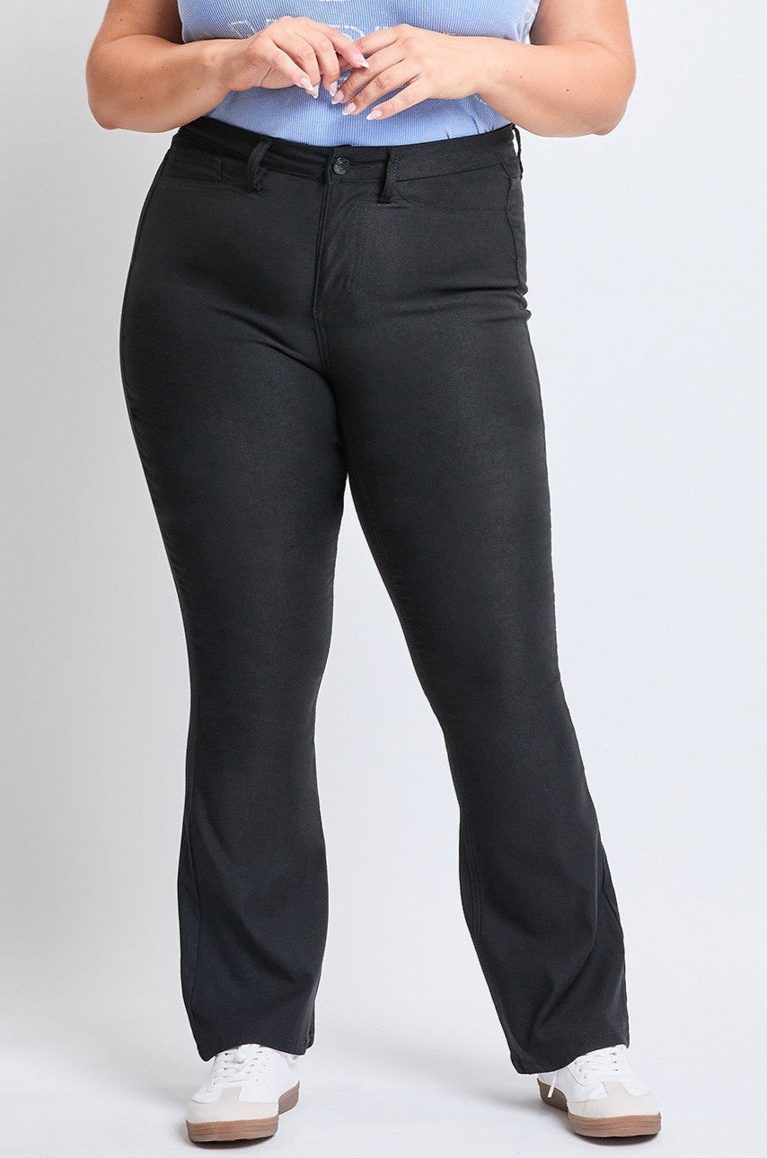 Hyperstretch High Rise Flare Pant in Black