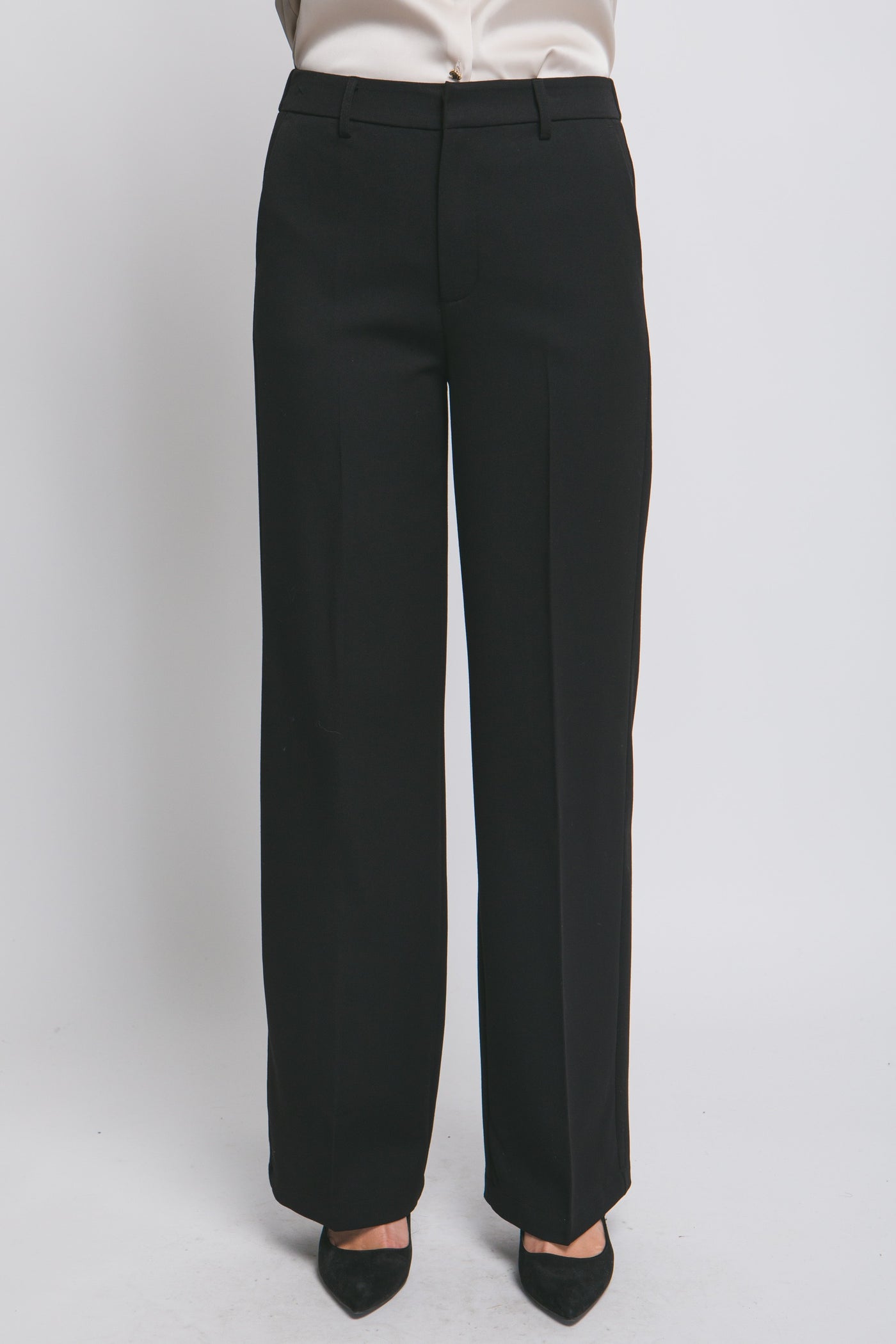 Straight Leg Pants in Black