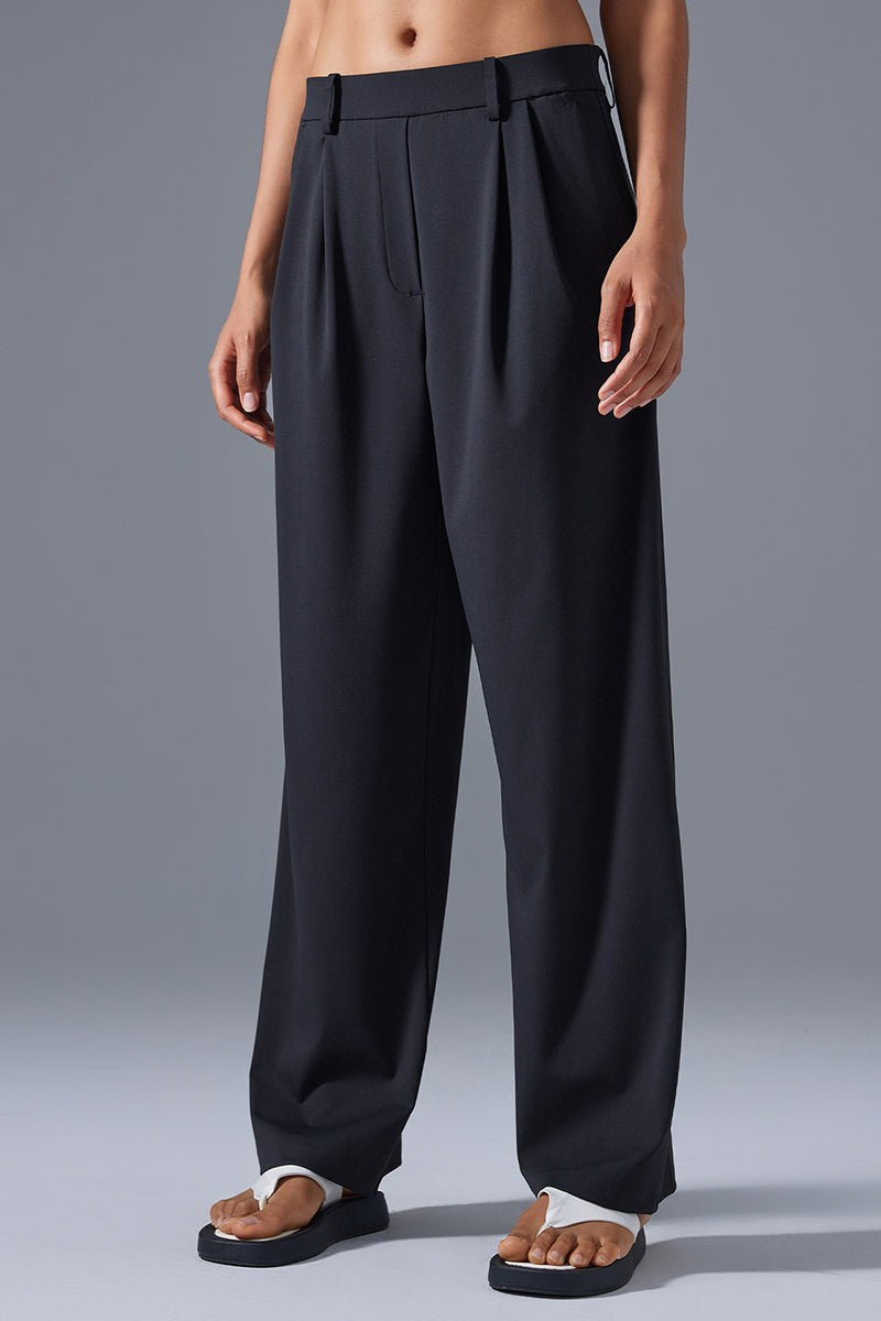 High Waist Flowy Wide-Leg Casual Pants