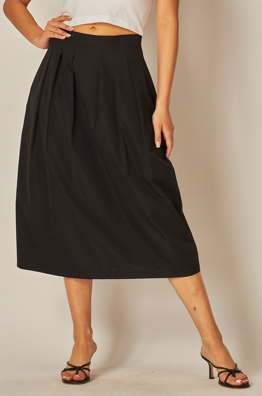 Mariana Midi Skirt in Black