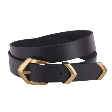 Boho Triangular Buckle Leather Belt