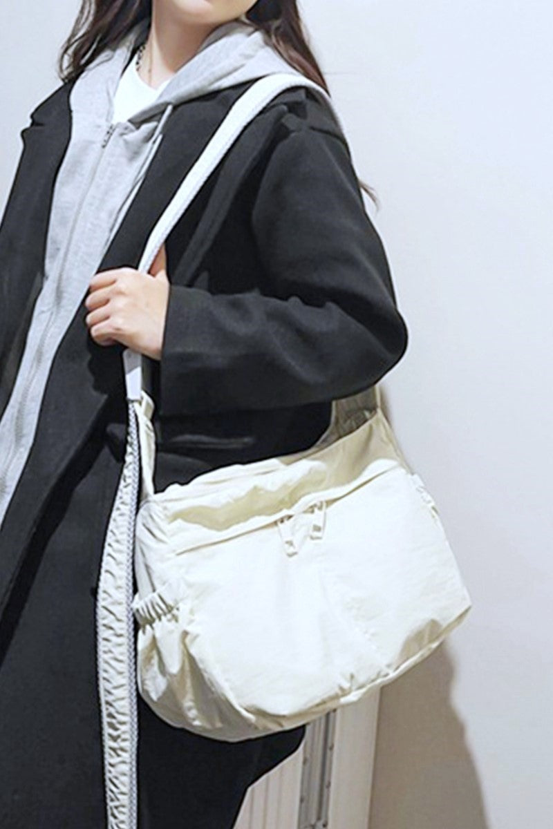 Check It Crossbody Messenger Bag in Off White