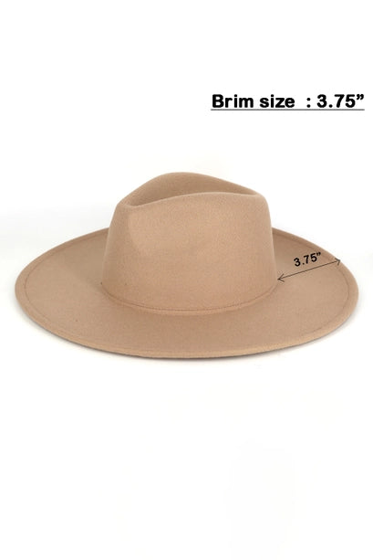 Solid Brim Panama Hat in Ash Taupe