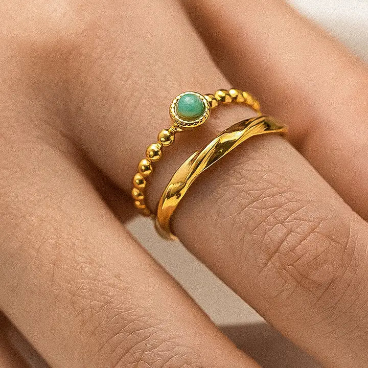 Lindy Layered Stone Ring
