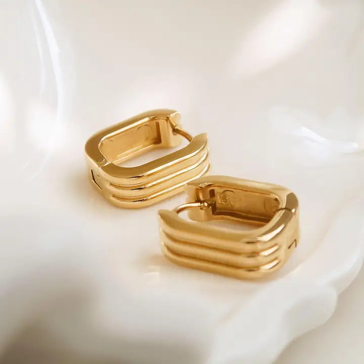 Noa Stripe Hoop Earring