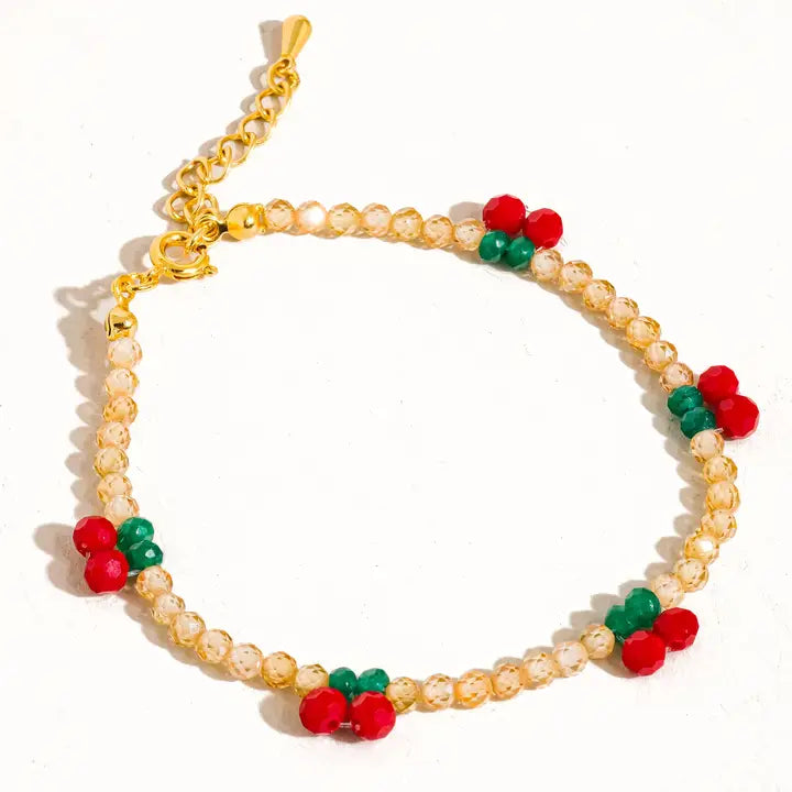 Quentin Handmade Beaded Cherry Bracelet