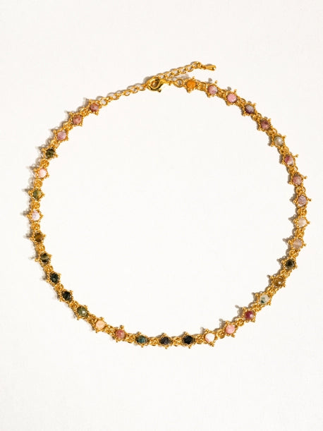 Skylar Multi-Stone Chained Necklace