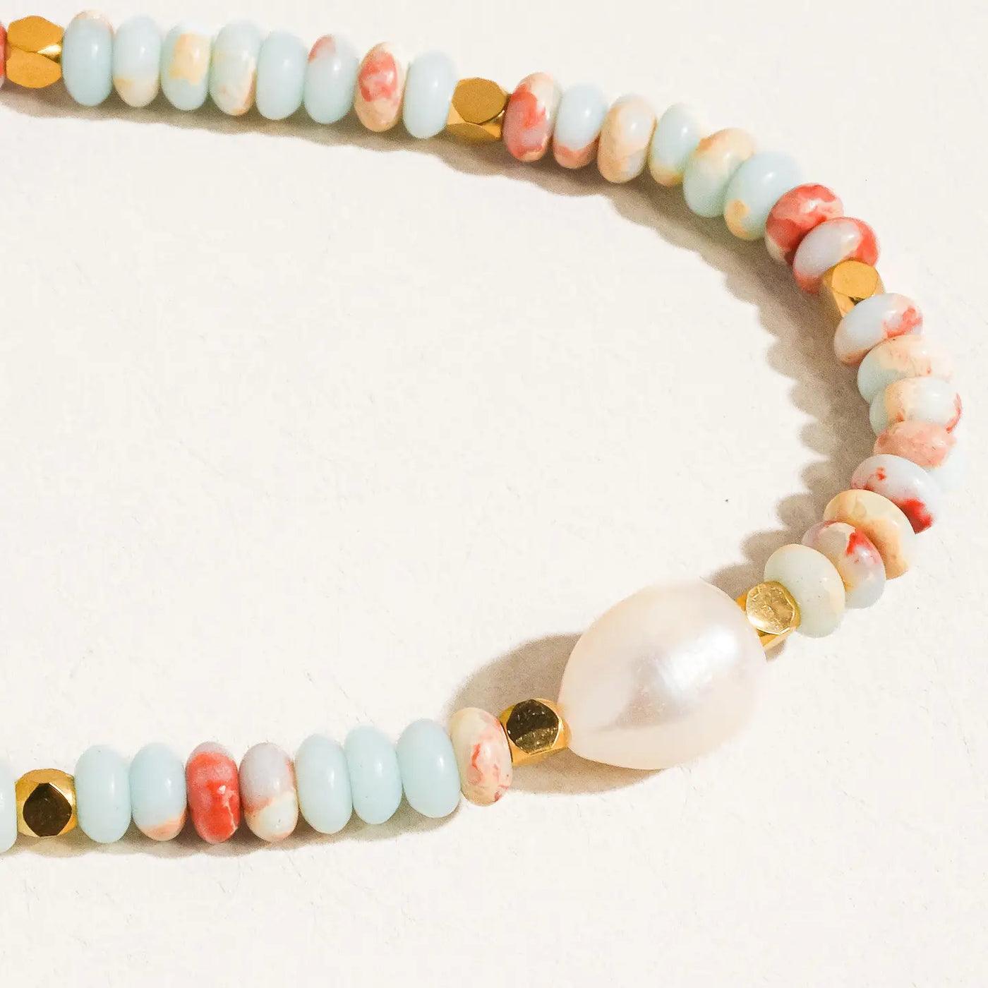 Boho Beaded Pearl Necklace