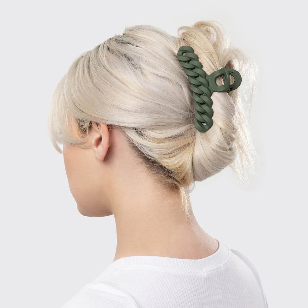 Kitsch Black & Moss Chain Claw Clips 3pc Set