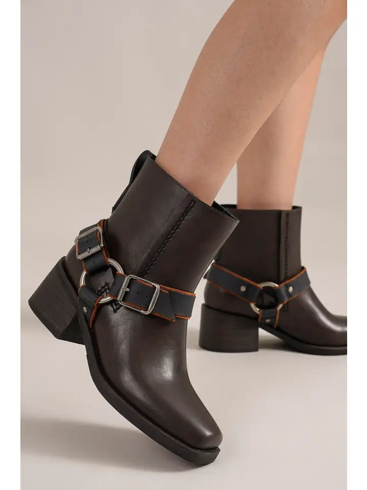 Moto Inspired Ankle Boots