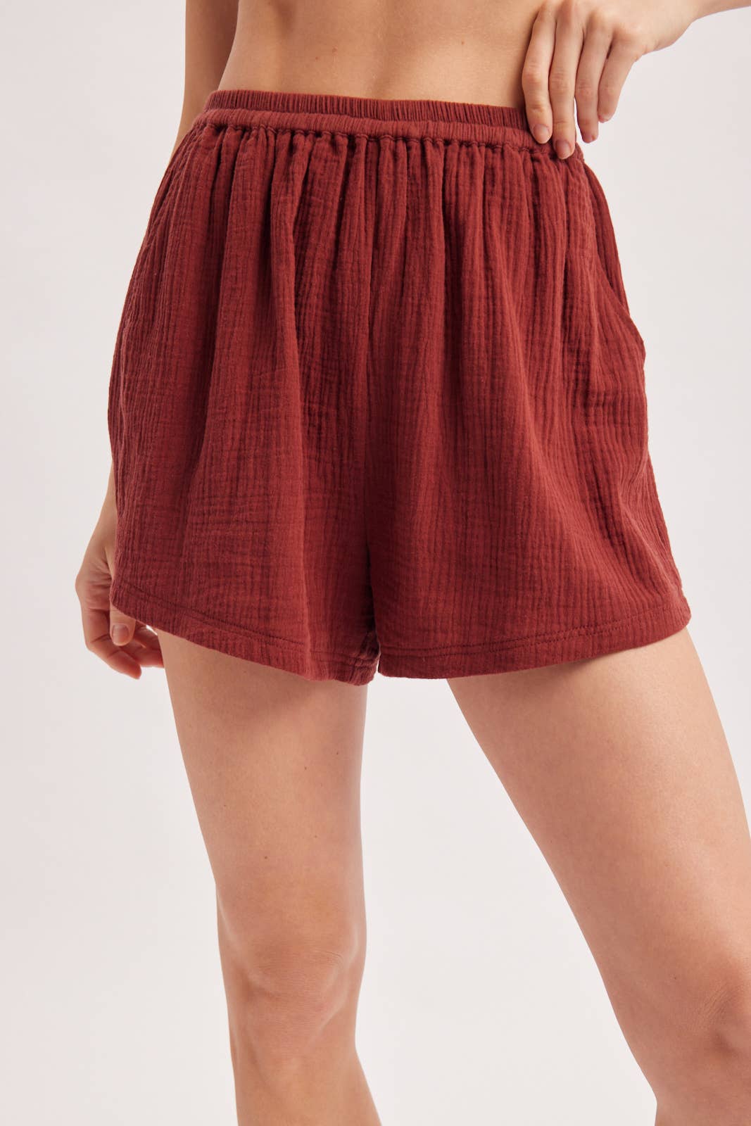 Guaze Flare Sleeveless Top and Shorts Set