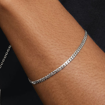Curb Chain Bracelet in Silver
