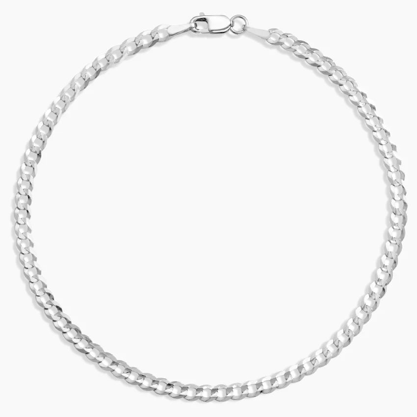 Curb Chain Bracelet in Silver