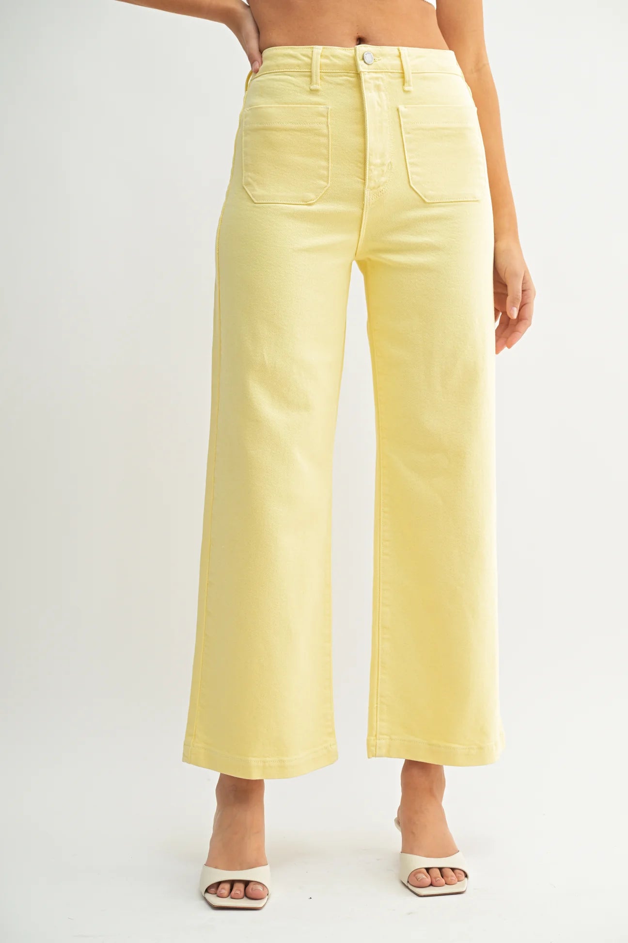 The Sailor Pocket Wide Leg Denim in Sunshine