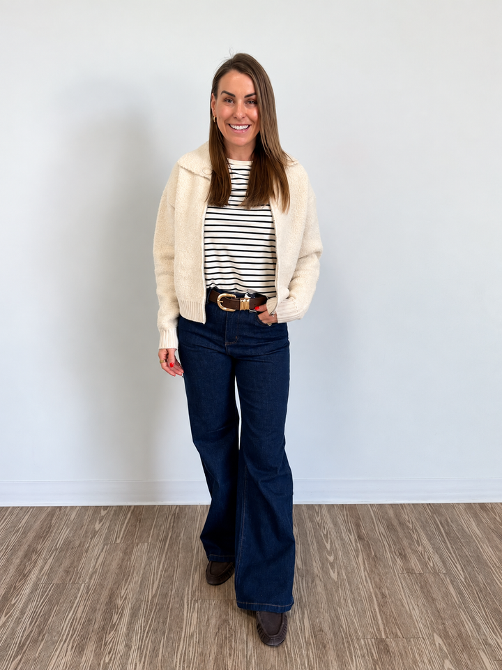 Wide Collar Cardigan