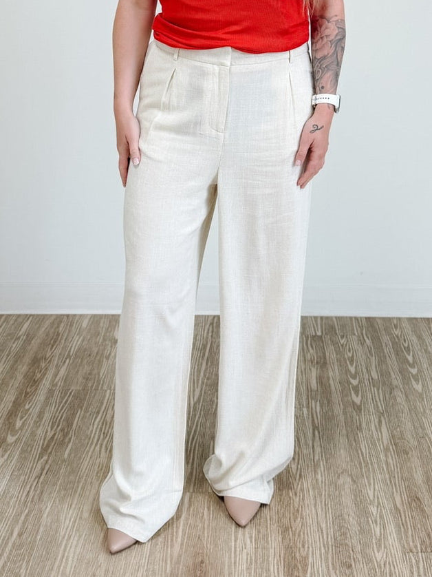 Sisservera Wide Leg Pant in Oatmeal