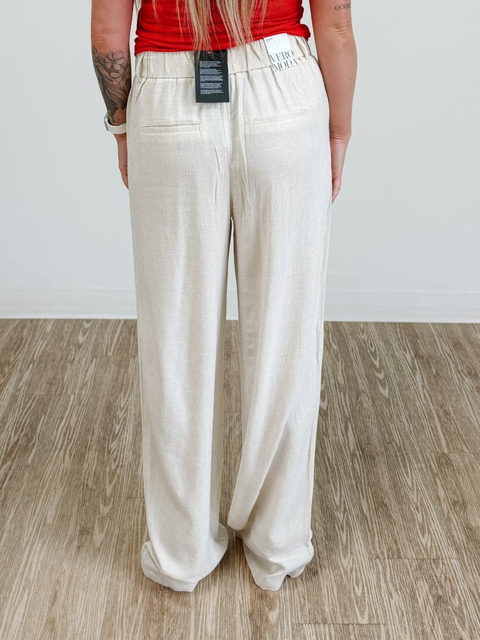 Sisservera Wide Leg Pant in Oatmeal