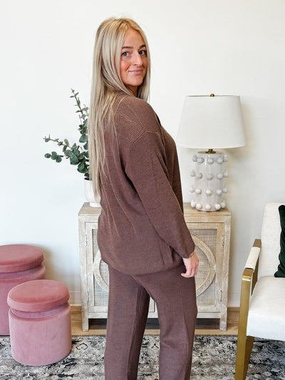 Free People Malibu Sweater Pant Set in Minked