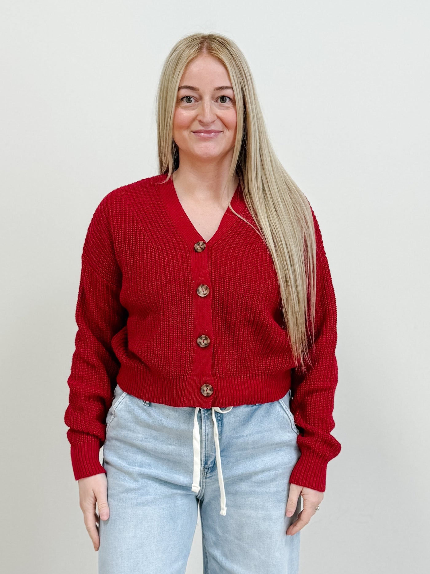 Hannah Cardigan in Red