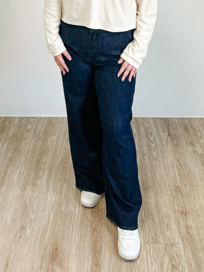 Wide Leg Stretch Denim