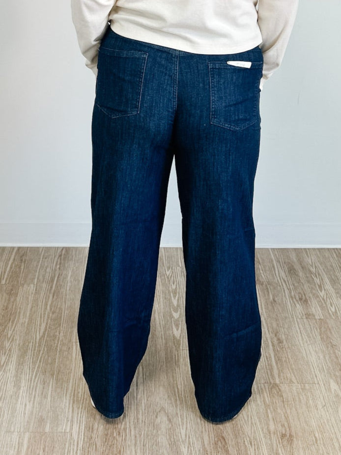 Wide Leg Stretch Denim