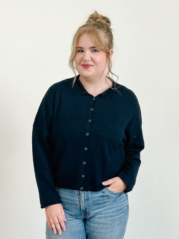 Lightweight Button Down Knit Cardigan