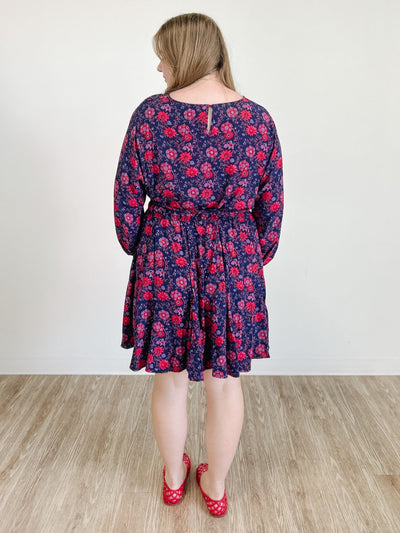 Long Sleeve Flare Bottom Dress