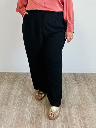 Pleat Wide Leg Pants