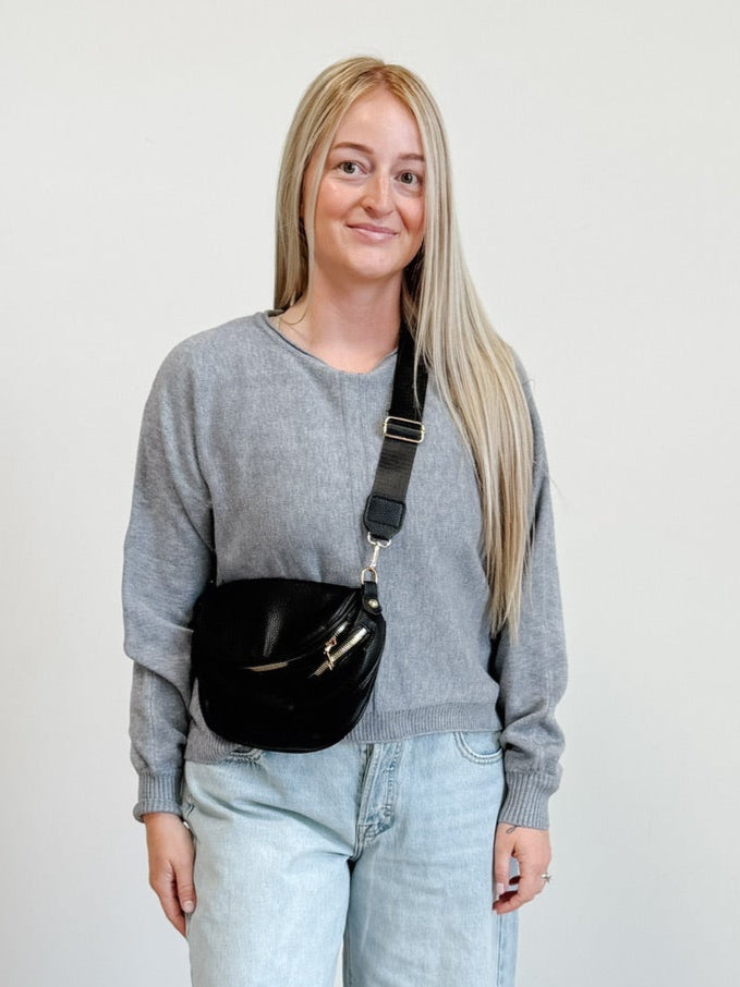 Vegan Leather Multi Pocket Crossbody Chest Bum Bagg