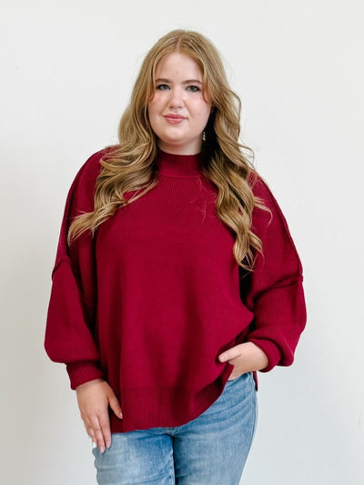 Oversized Sweater With Side Slits