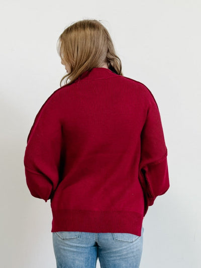 Oversized Sweater With Side Slits