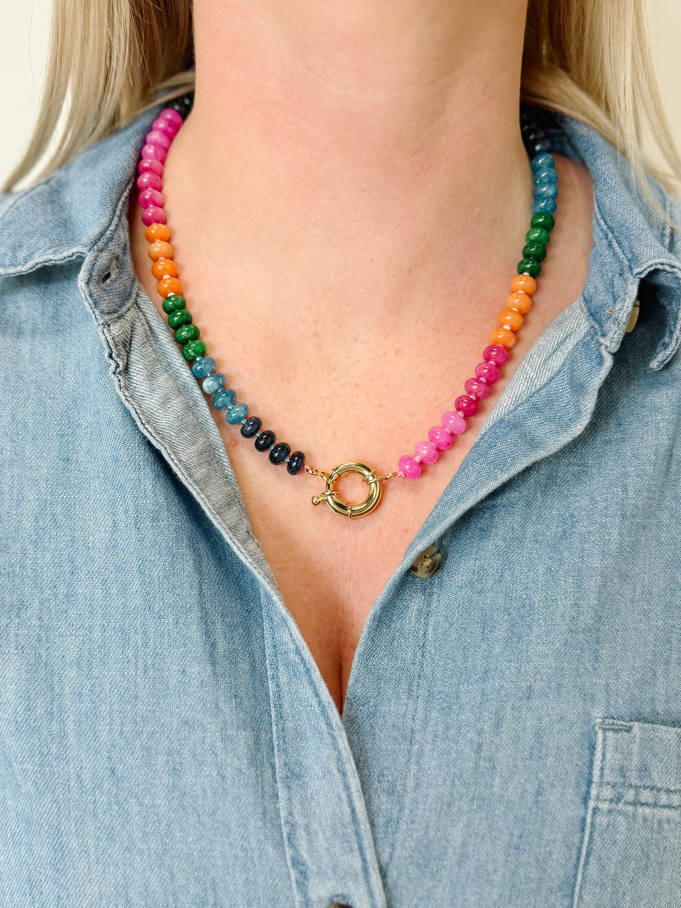 Adventure Gemstone Necklace in Rainbow
