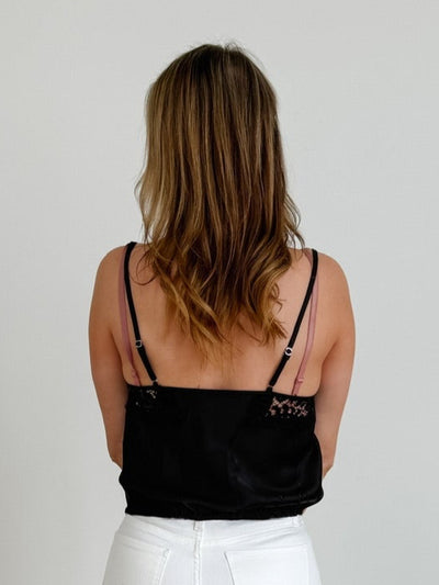 Silky Lace Trim Camisole