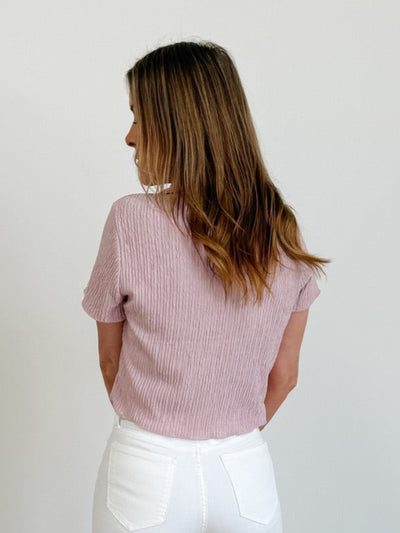 The Christina Top in Mauve Pink
