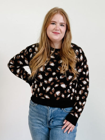 Long Sleeve Animal Jacquard Sweater
