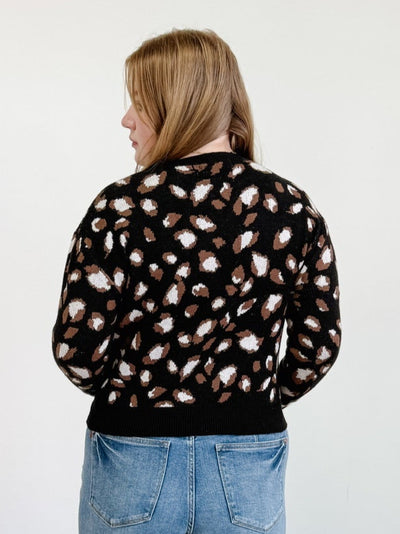 Long Sleeve Animal Jacquard Sweater