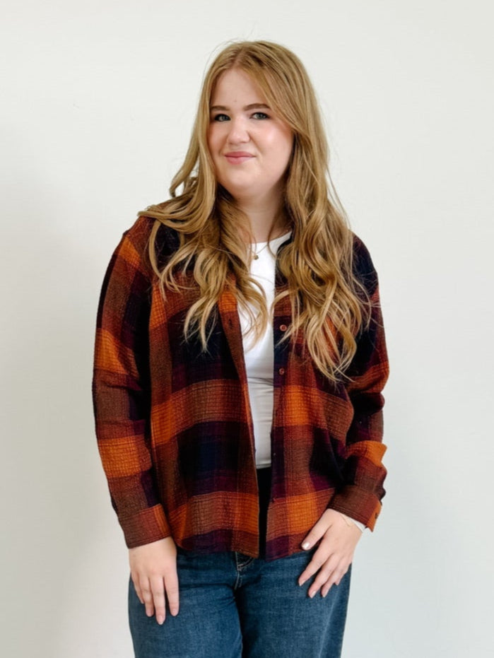Textured Plaid Shirt