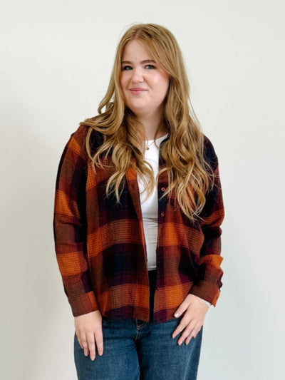 Textured Plaid Shirt
