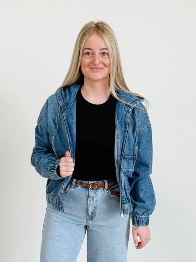 Kenzie Hooded Denim Jacket