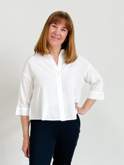 3/4 Sleeve Button Up Blouse