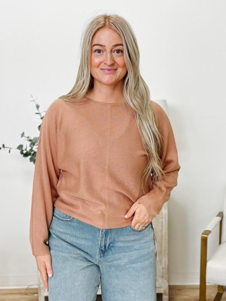 Oversized Dolman Sleeve Sweater in Bisque