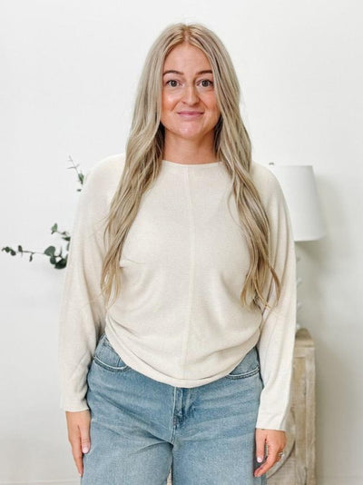 Oversized Dolman Sleeve Sweater in Natural