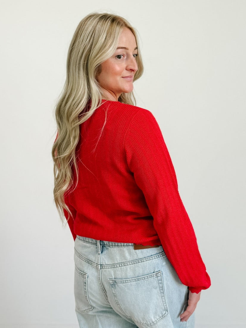 Luxlight Poitelle Long Sleeve V-Neck Cardigan