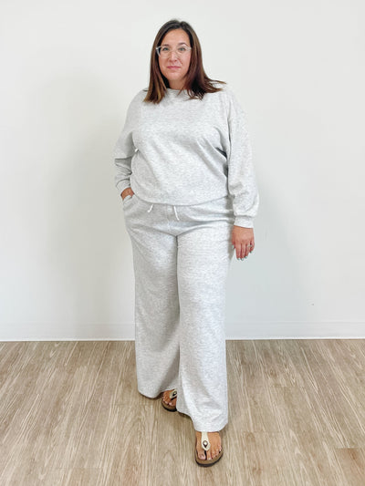 The Sandy Scuba Matching Set in Heather Grey