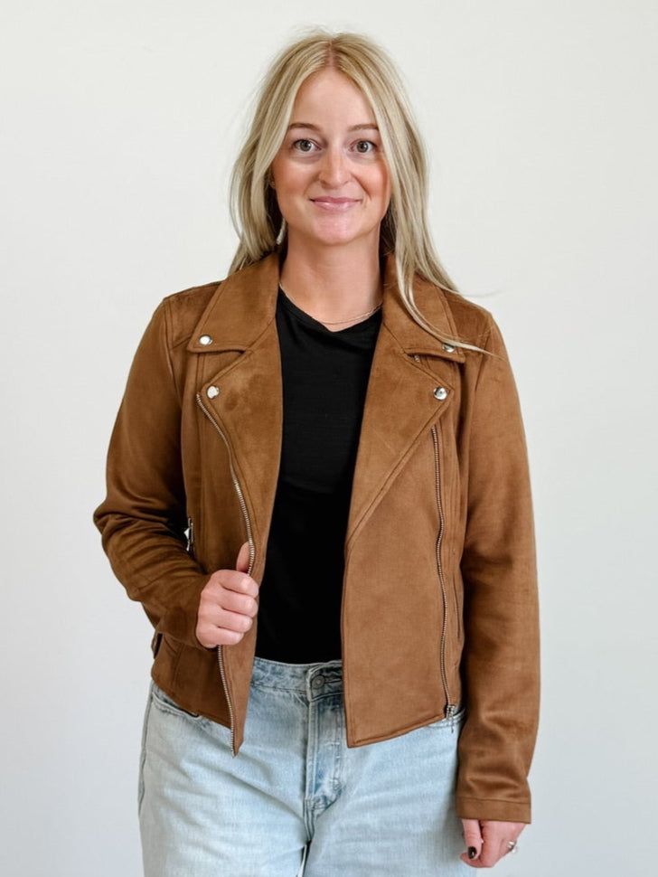 Jose Short Faux Suede Jacket