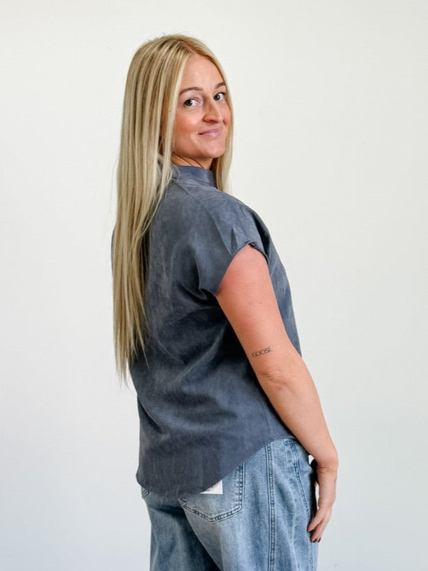 Soft Matte Drop Shoulder Blouse