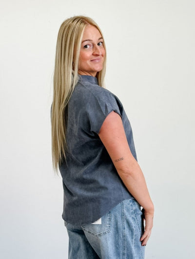 Soft Matte Drop Shoulder Blouse